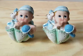 Set statuette bimbi con orsetto