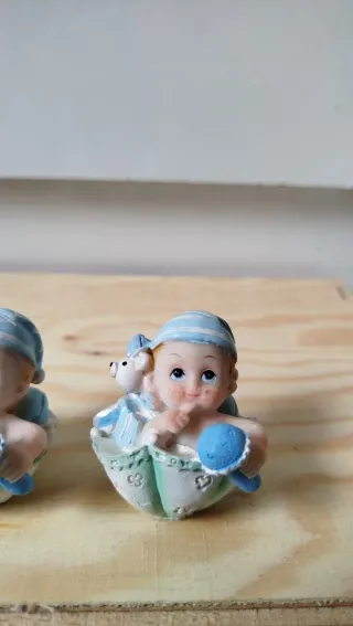 Set statuette bimbi con orsetto