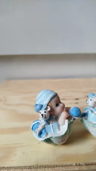 Set statuette bimbi con orsetto