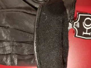 Guantes de cuero sintético mujer negros