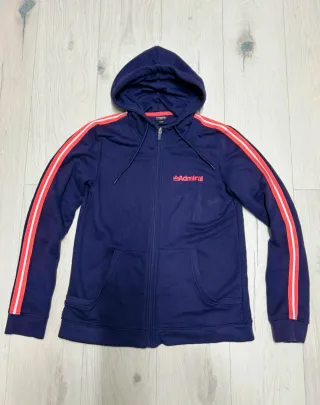 Felpa Admiral uomo blu con strisce rosse