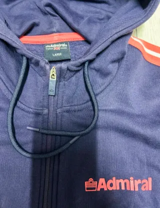 Felpa Admiral uomo blu con strisce rosse