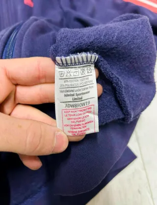 Felpa Admiral uomo blu con strisce rosse