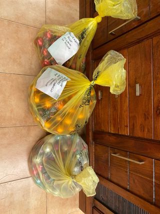 Circa 200 palline albero oro/arancio