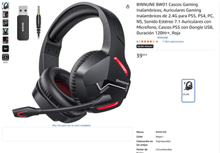 ¡¡-37%!! | BINNUNE BW01 - Cascos Inalámbricos