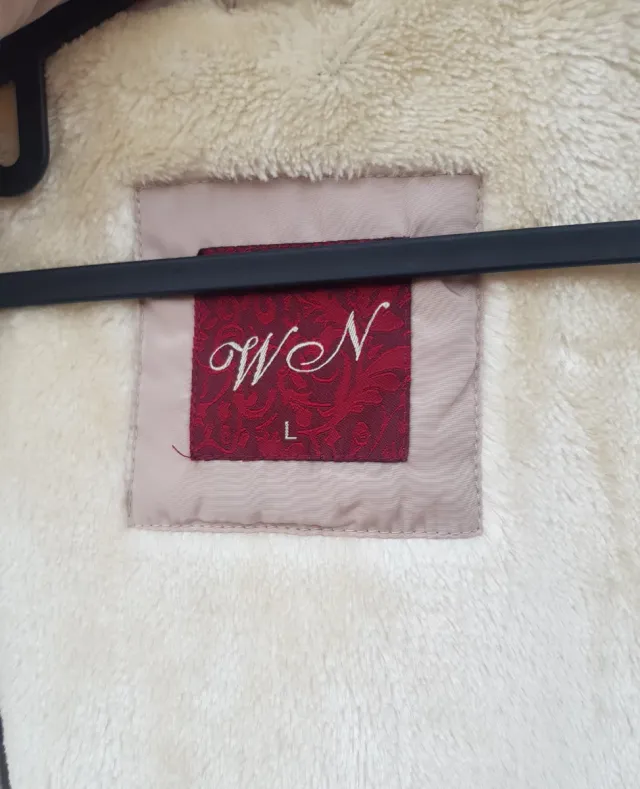 Chaqueta acolchada mujer beige