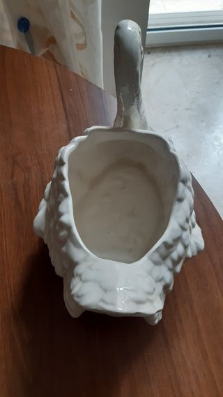 Vaso/fioriera vintage cigno ceramica