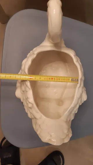 Vaso/fioriera vintage cigno ceramica