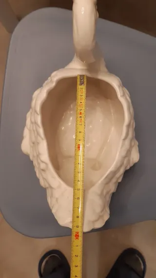 Vaso/fioriera vintage cigno ceramica