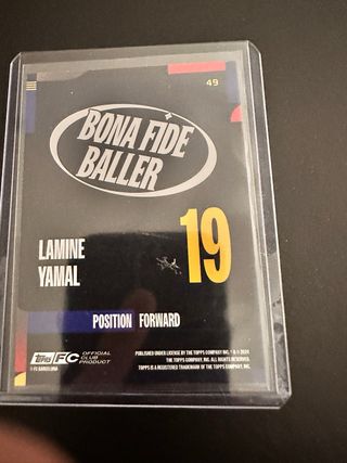 Tarjeta Lamine Yamal Topps Bona Fide Baller