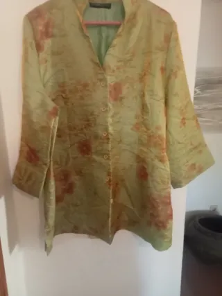 Chaqueta Cristina García verde manga 3/4 talla 54