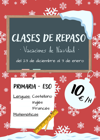Clases de repaso para Primaria y ESO
