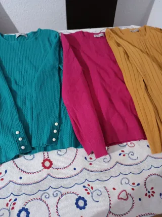 Conjunto 3 jerseys punto mujer