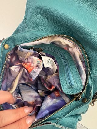 Bolso Desigual Azul Turquesa con Abalorios
