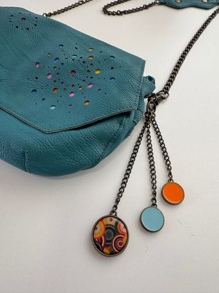 Bolso Desigual Azul Turquesa con Abalorios