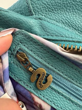 Bolso Desigual Azul Turquesa con Abalorios