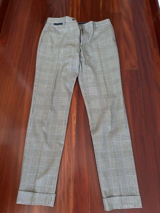 Pantalón cuadros El Ganso gris multicolor