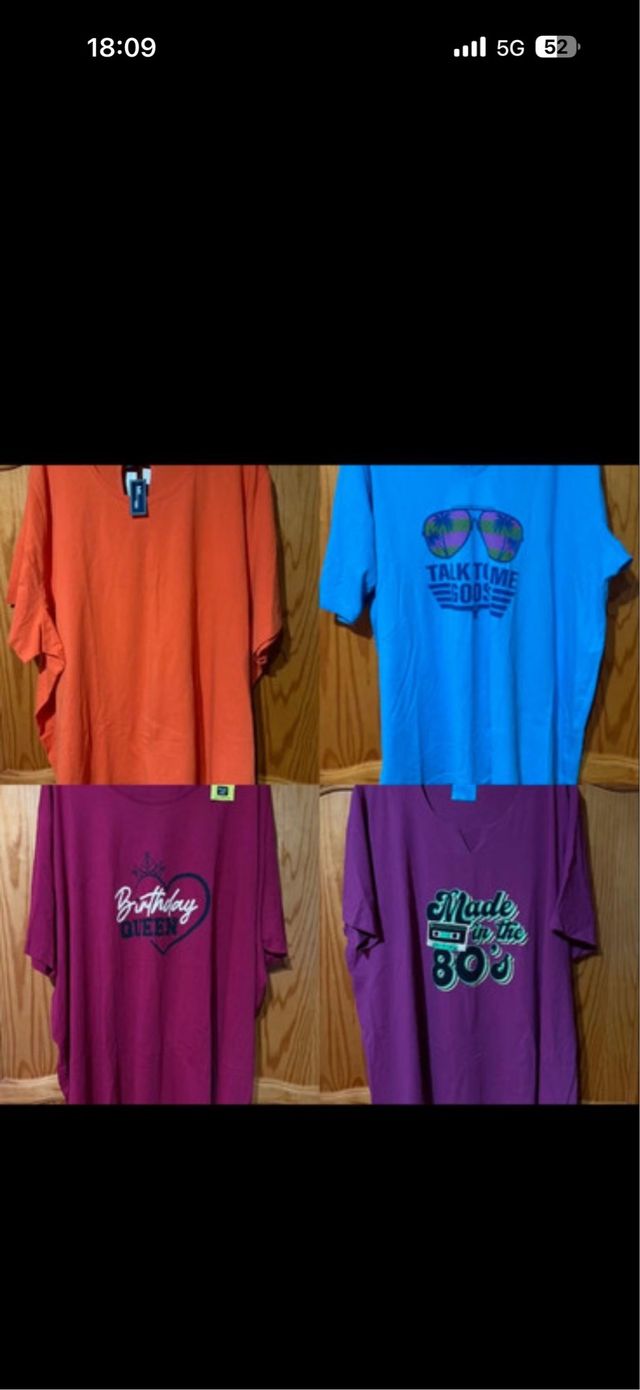 Pack 4 Camisetas Tallas Grandes