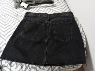 Falda vaquera negra