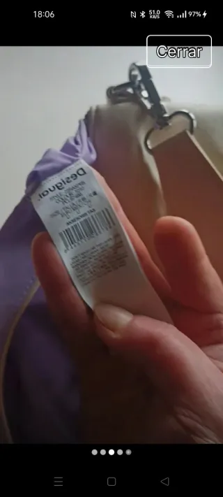 Bolso Desigual Beige y Morado Nuevo