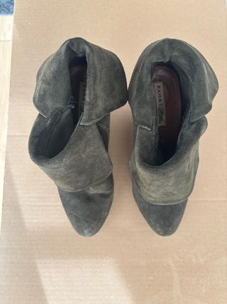 Botines verde oscuro