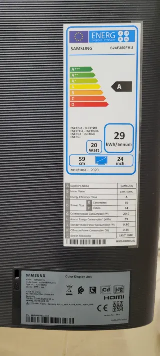 Monitor PC LED flat 24 pollici Samsung