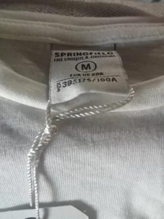 Camiseta Springfield Talla M Blanca