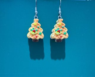 Pendientes árbol de Navidad galleta