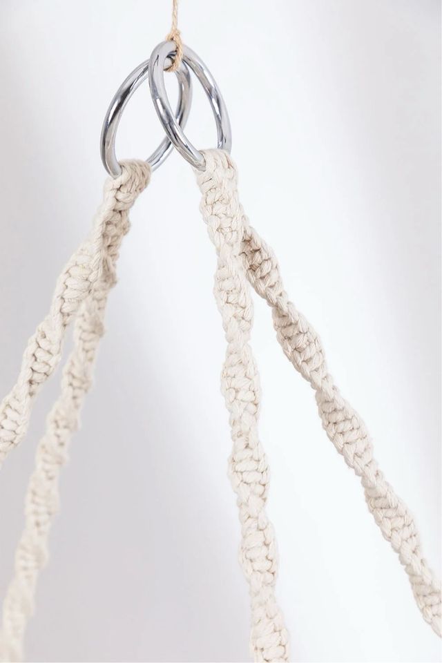 Sillón Colgante Macramé Beige