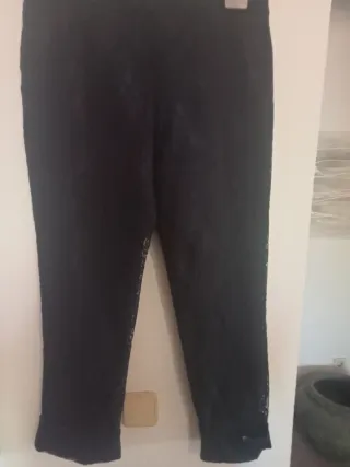 Pantalones Mango encaje azul marino Talla L