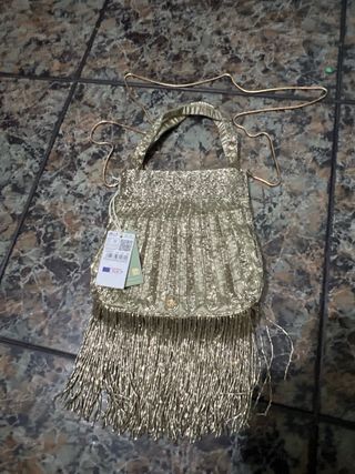 Bolso Hoss Intropia Dorado y Plateado