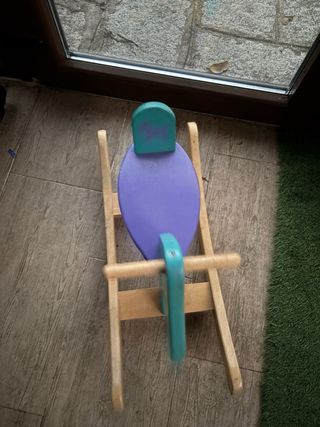 Caballo balancín de madera