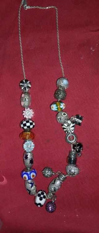 Collar Viceroy Plata con Abalorios