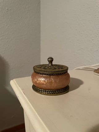 Joyero Nácar Dorado y Rosa