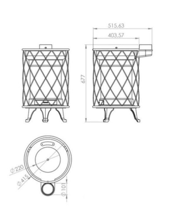 Estufa de Leña nueva a estrenar ESL481002GRA