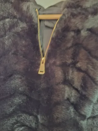 Giaccone donna ecopelo con cappuccio, foderato