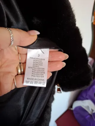 Giaccone donna ecopelo con cappuccio, foderato