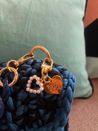 Bolso Clutch Tejido Trapillo Pluma