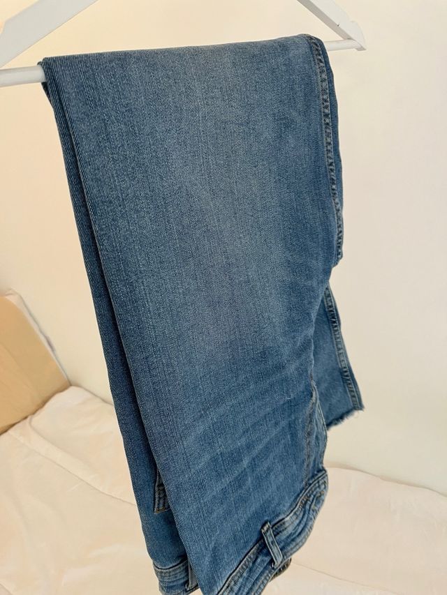 Pantalones Zara Anchos Azul Marino
