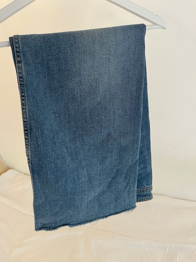 Pantalones Zara Anchos Azul Marino