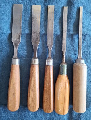 5 Formones Franceses Antiguos