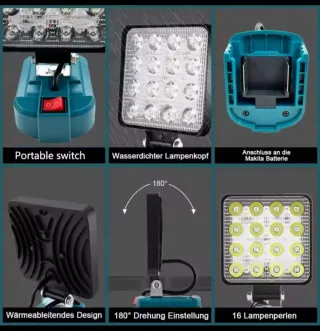 Foco LED Doble USB 10,5x10,5cm