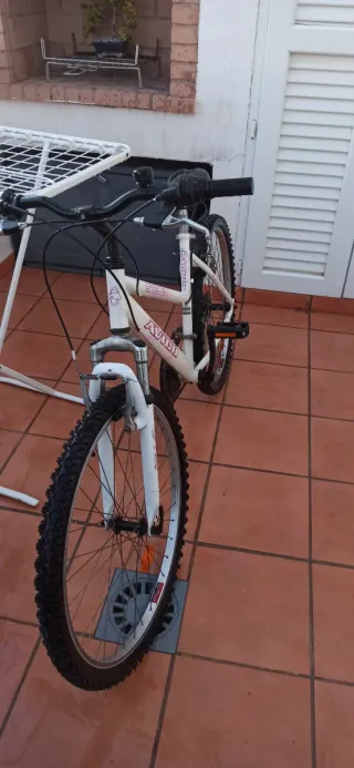 Bicicleta de Montaña Blanca y rosa