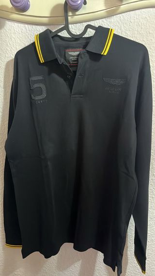 Camisa Polo Aston Martin Negra Talla M