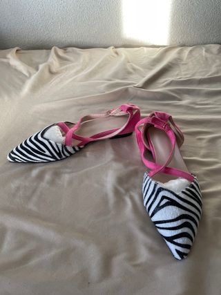 Bailarinas Talla 36 Cebra y Rosa