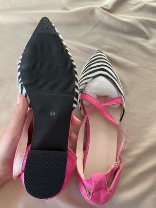 Bailarinas Talla 36 Cebra y Rosa