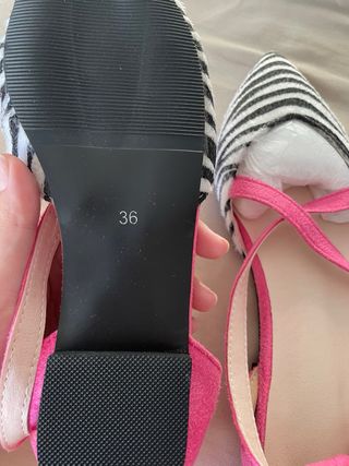 Bailarinas Talla 36 Cebra y Rosa