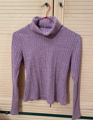 Jersey lila cuello alto