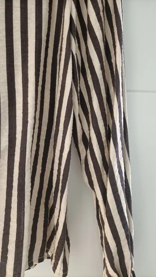 Camisa klasiks rayas marron y beige