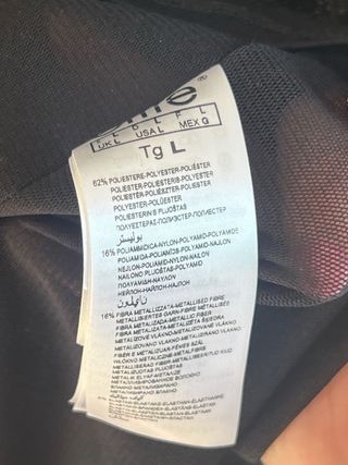 Vestito oltre nero con glitter